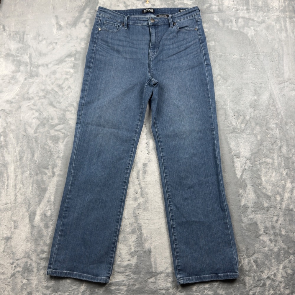 Buffalo David Bitton Alyssa High Rise Straight Leg Jeans Blue Size 10/30 Stretch